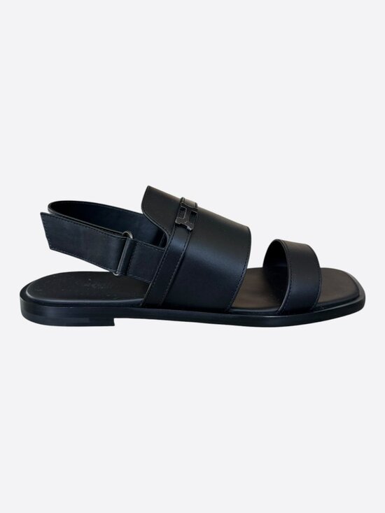Hermes Black Leather Giacomo Sandals main image 5